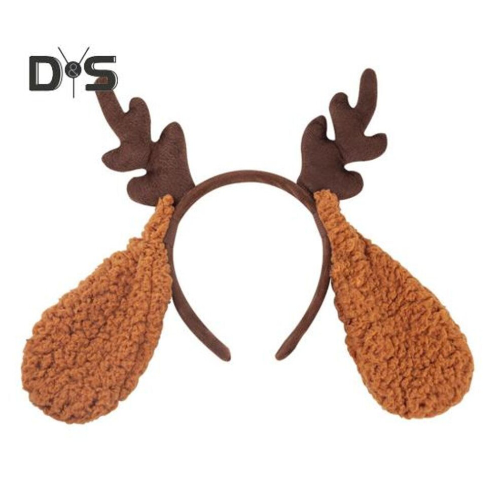 (as the picture, K) Christmas Headband Antler Decor Hair Hoop Festive Reindeer Design Headgear Women Elastic Comfortable Xmas Hair Accessories