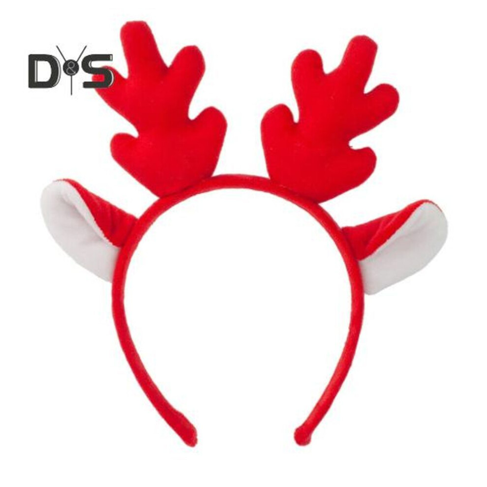 (as the picture, F) Christmas Headband Antler Decor Hair Hoop Festive Reindeer Design Headgear Women Elastic Comfortable Xmas Hair Accessories