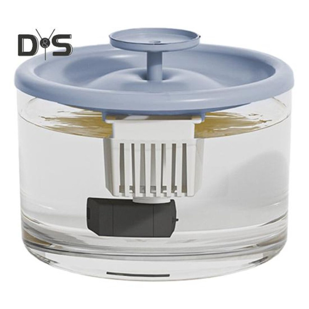 (blue) 1.5L Cat Water Fountain Automatic Pet Drinking Fountain Quiet Pet Water Dispenser with Transparent Tank for Indoor Cats Dogs