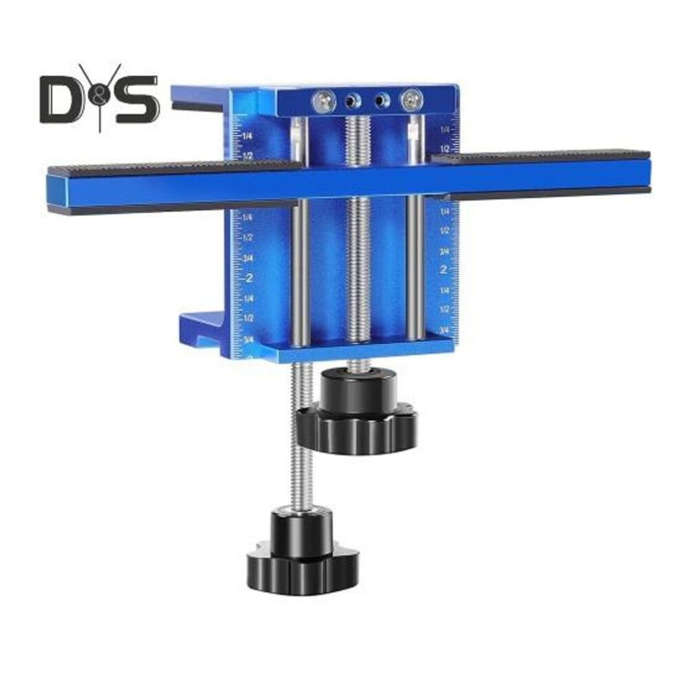 (blue) Cabinet Door Installation Positioner Aluminum Alloy Cabinet Hardware Jig Adjustable Punch Locator Drilling Template For Most Cabinet Doors Hinges