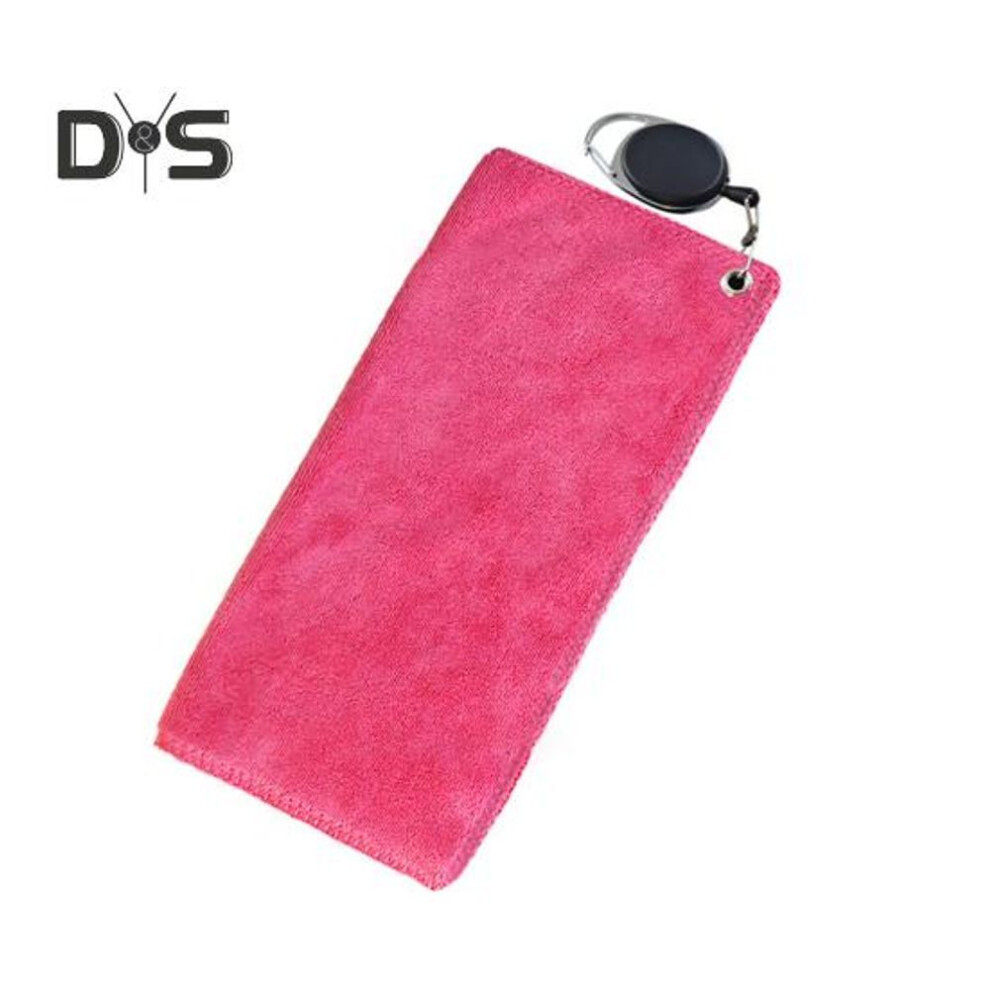 (pink) Golf Towel For Golf Carts Or Clubs Hanging Cotton Towel With Carabiner Golf Club Ball Cleaning Towel Golfing Gear For Men Women