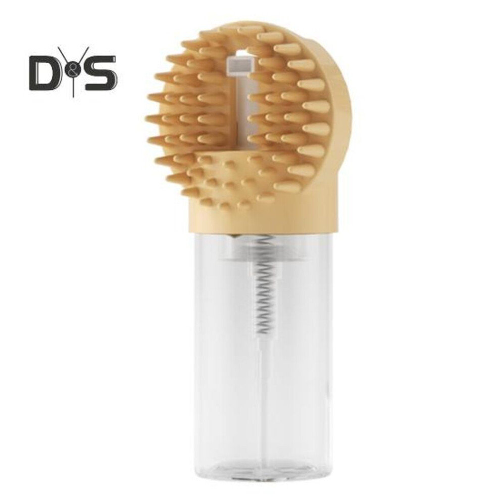 (beige) Dog Bath Brush Silicone Pet Shower Massage Brush Dog Grooming Scrubber Shampoo Bathing Comb For Long Short Haired Cats Dogs