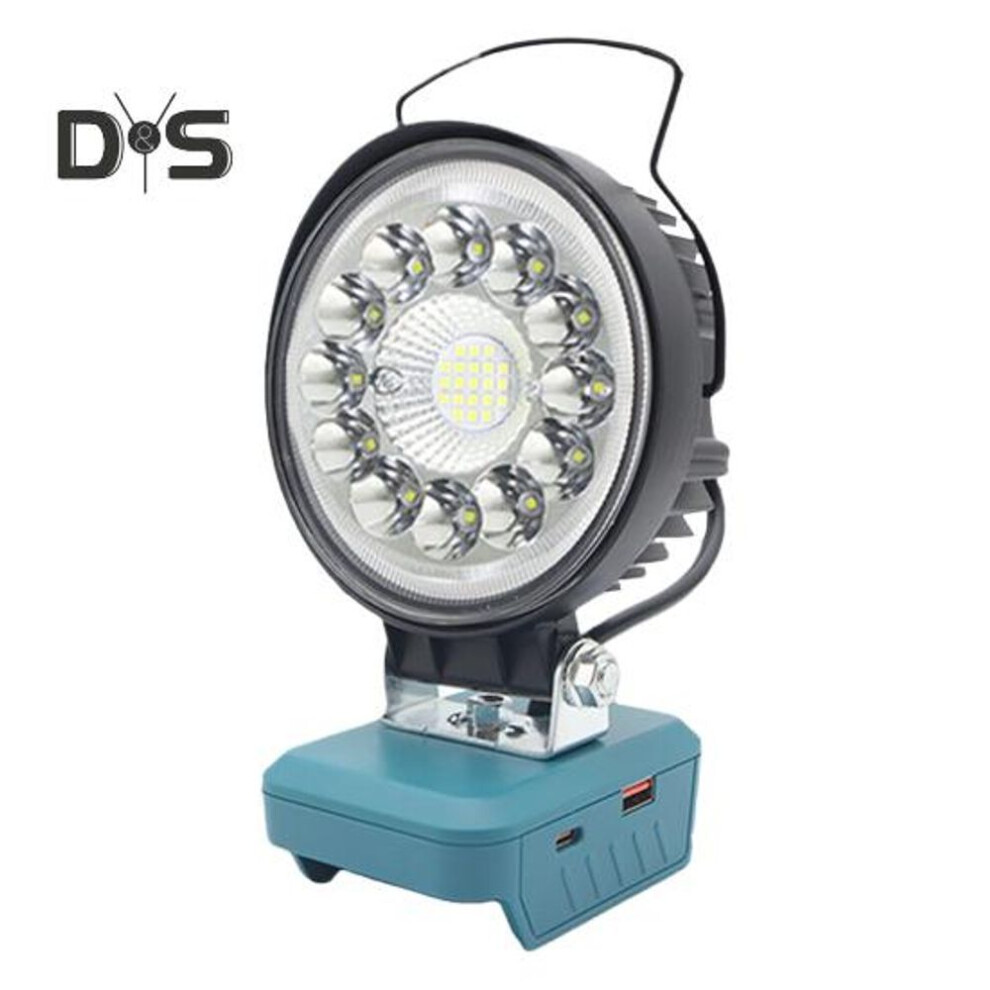 (as the picture, A) LED Work Light with Type-C USB Quick Charging Ports Heavy Duty Aluminum Alloy Angle Adjustable High Lumens Outdoor Emergency Lamp Spotlight