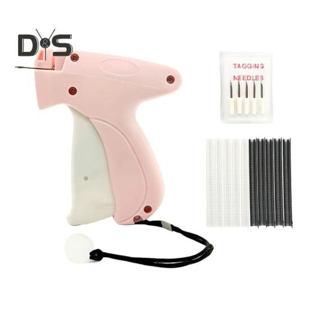 (light pink) Price Tag Puncher Clothing Label Attaching Tool Not Stitch Price Tag Attachment Puncher With Needles For Wool Cotton Denim Polyester