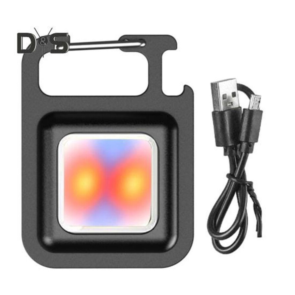 (as the picture, 1pc) Keychain Work Light Mini Flashlight 500 Lumens 5 Modes Adjustable Waterproof Emergency Keychain Light with Magnet Base