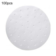 (15cm) 100Pcs Non Stick Perforated Baking Paper Bread Snack Steamer Air Fryer Sheet
