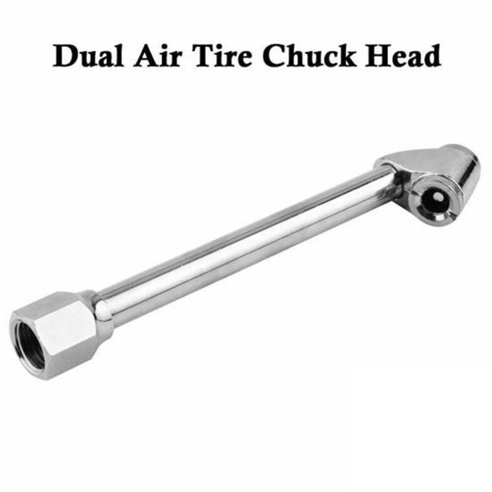 Compact Tire Chuck Durable Solid Dual Head Inflator Air