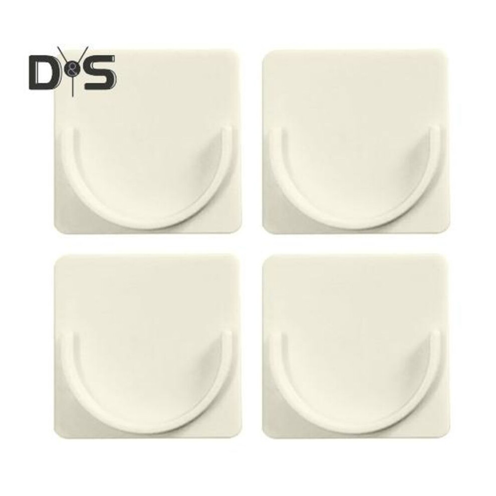 (as the picture, L) 4pcs Shower Rod Holder With Strong Adhesive Waterproof Strong Load-bearing Easy To Install No Drilling Shower Curtain Rod Holder