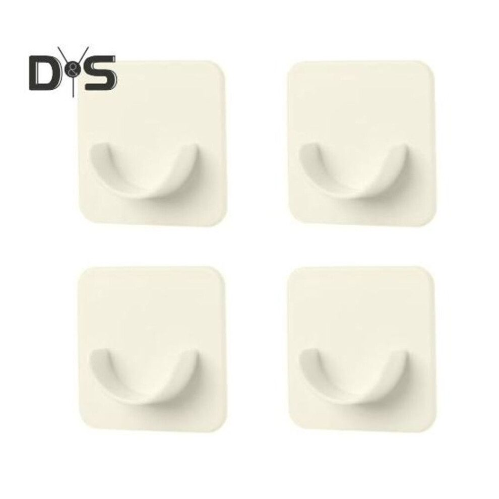 (as the picture, S) 4Pcs Shower Rod Holder with Strong Adhesive Waterproof Strong Load-bearing Easy to Install No Drilling Shower Curtain Rod Holder
