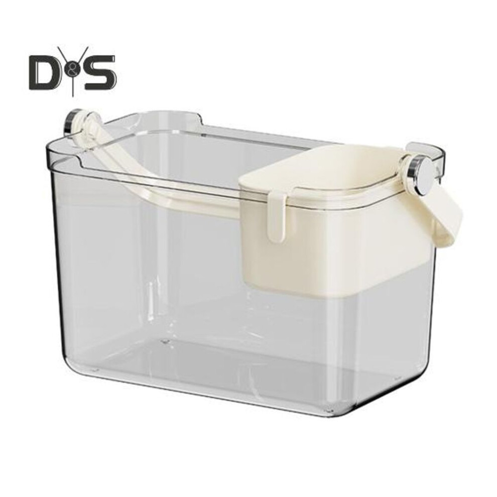 (as the picture, A) Fruit Basket Storage Box With Foldable Handle Food Grade Bpa Free Large Capacity Multi-functional Stackable Container