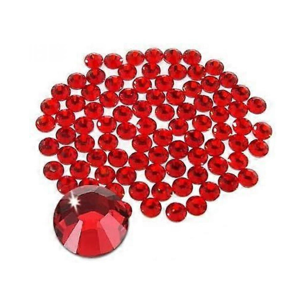 1440pcs Glue Fix Flatback Rhinestones Glass Diamantes Gems for Nail Art (ss20 1440pcs, Siam)
