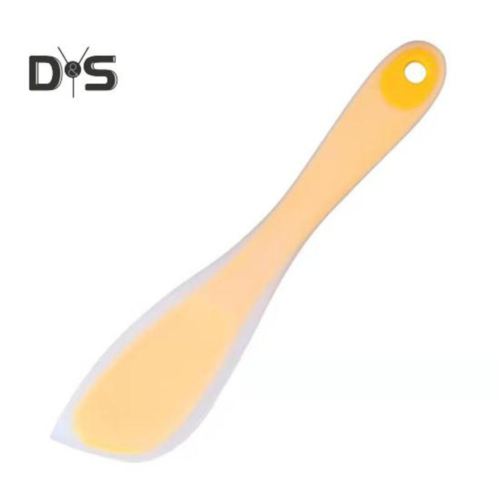 (yellow) Pastry Scraper Heat Resistant Non Slip Portable Wide Application Butter Spatula Kitchen Tool