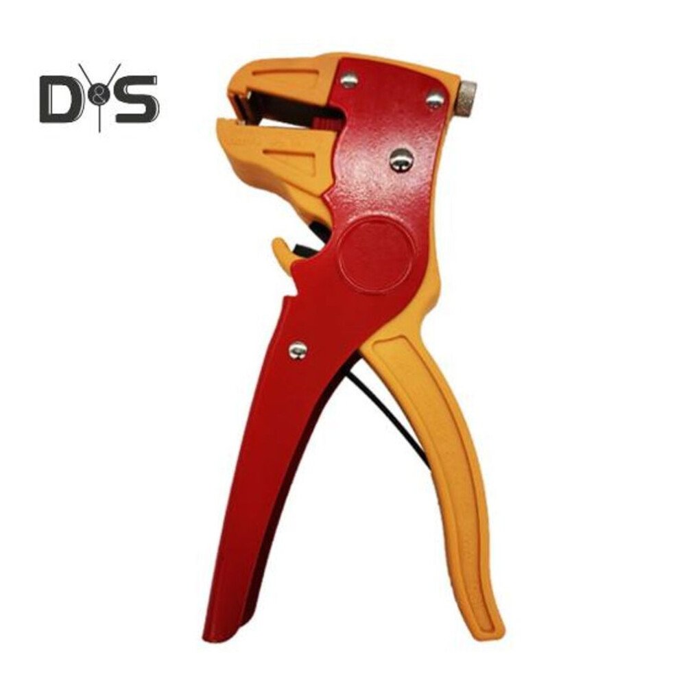 (yellow,red) Automatic Self Adjusting Wire Stripper Ergonomic Design Non-Slip Handle Compact Lightweight Wire Stripper Cable Stripping Tool