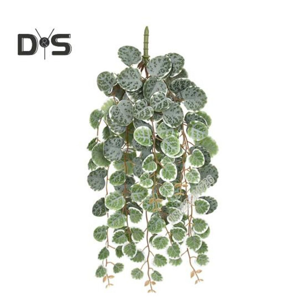 Artificial Hanging String of Heart Plants Wall Mount Low Maintenance Faux Eucalyptus Simulated Rattan