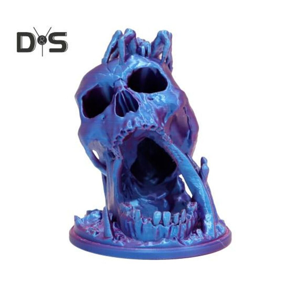 Halloween Skull Figurine Spooky 3D Printed Spider Skull Resin Statue Sculpture Home Office Desktop Bookshelf Decoration Ornament Festival Gift