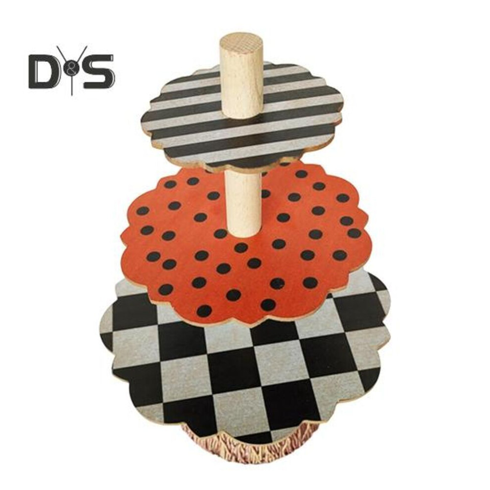 (as the picture, Round) Halloween Broom Cupcake Stand 3 Tiers Snake Bowl Cake Dessert Pastry Holder Tiered Severing Tray Display Rack Tower Decoration Festival Party Supplies