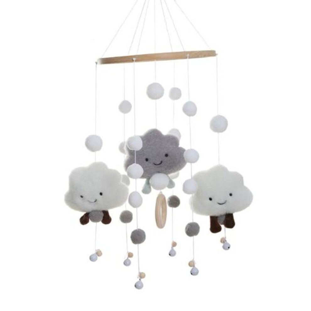 (grey) Lightweight Beads Bed Bell Cute Useful Newborn Crib