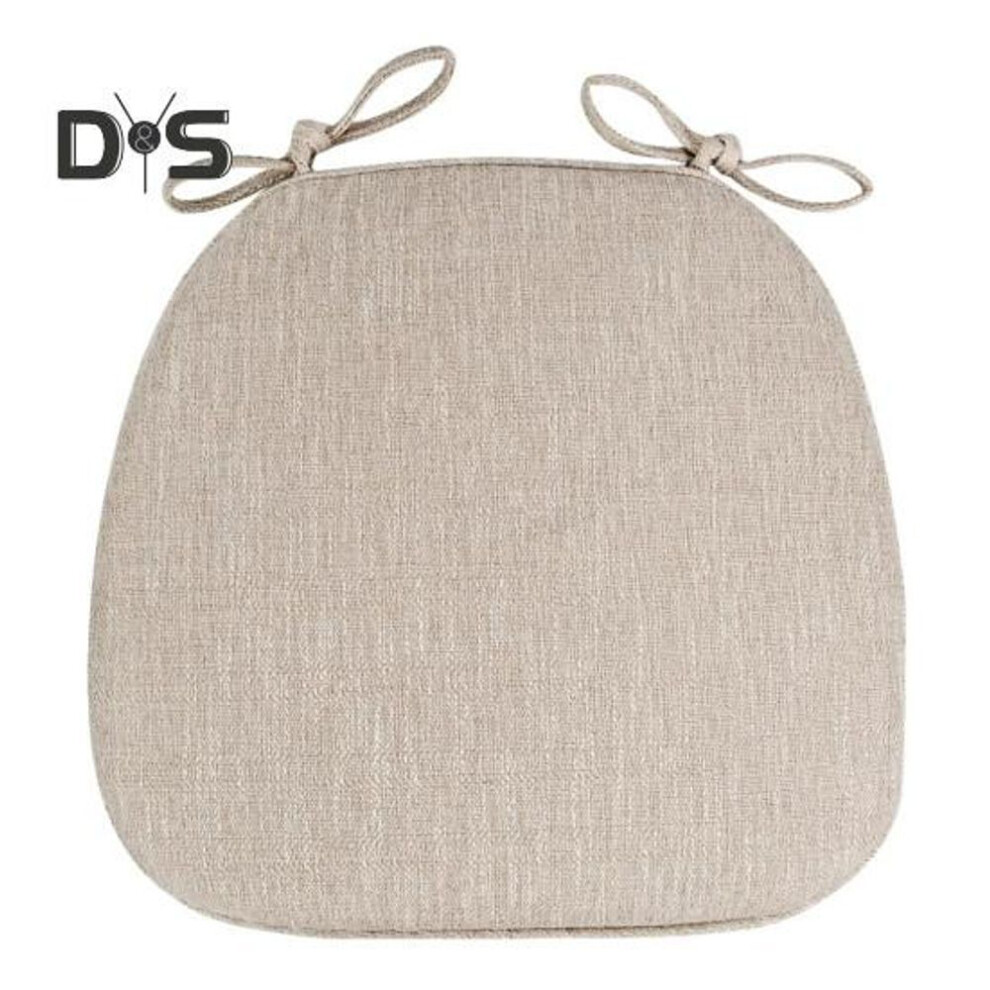 (beige) Winter Seat Cushion Stuffed Anti-slip Bottom Detachable Slow Rebound Pressure Relief Seat Pad Thickened Living Room Office Chair Sofa Cushion