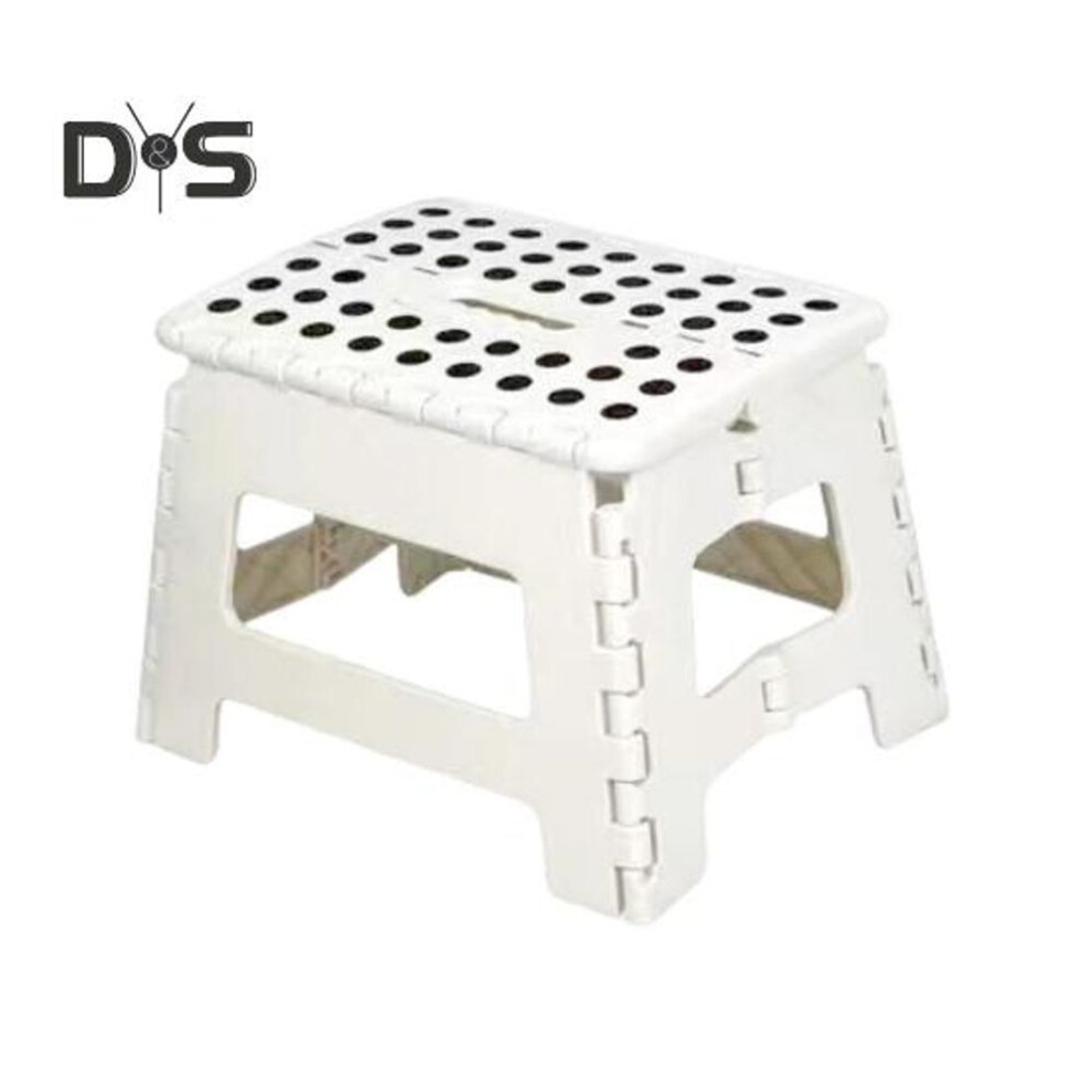 (white) Plastic Folding Step Stool Portable Lightweight Hold 300Lbs Heavy Duty Outdoor Camping Hunting Picnic Fishing Mini Collapsible Chair Seat