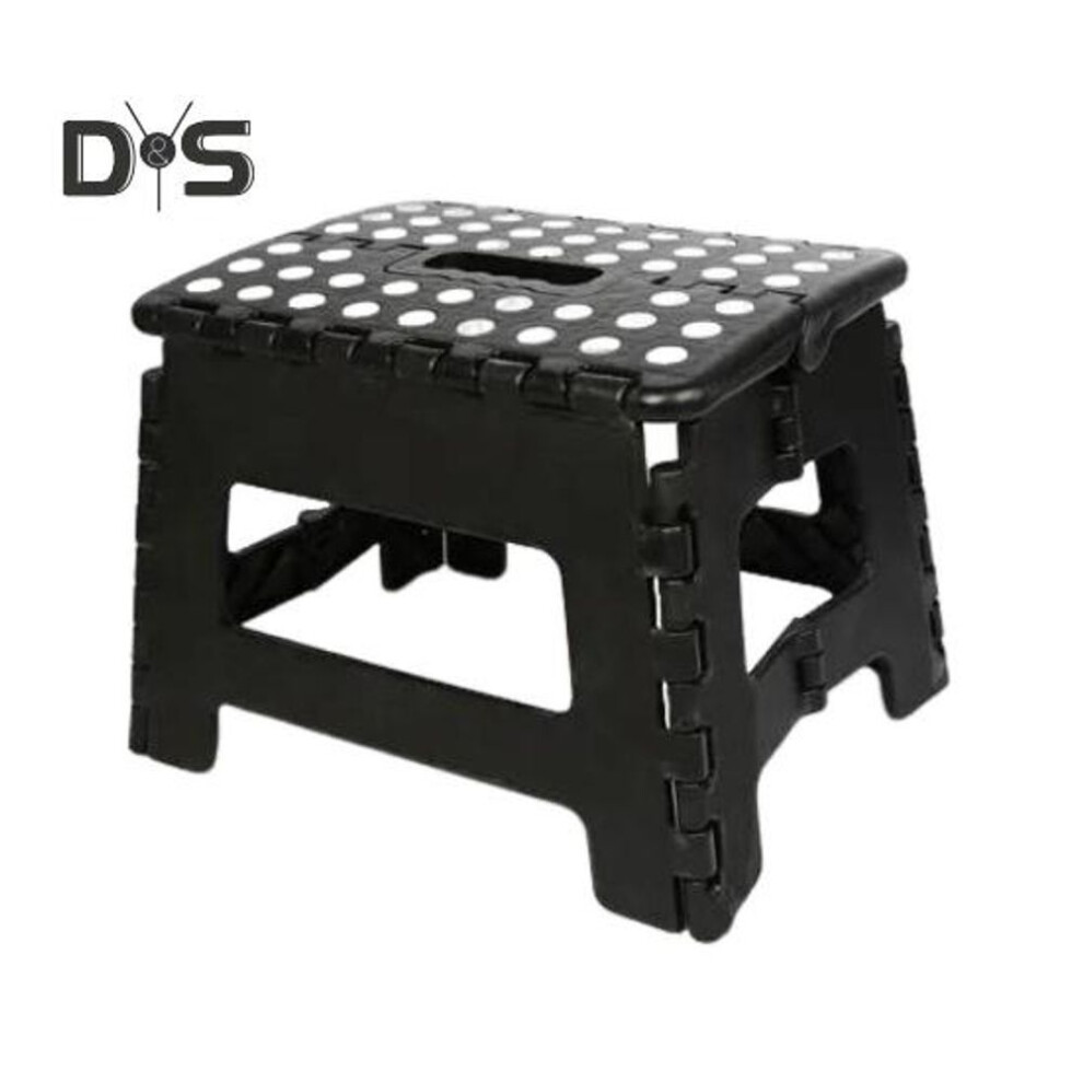 (black) Plastic Folding Step Stool Portable Lightweight Hold 300lbs Heavy Duty Outdoor Camping Hunting Picnic Fishing Mini Collapsible Chair Seat