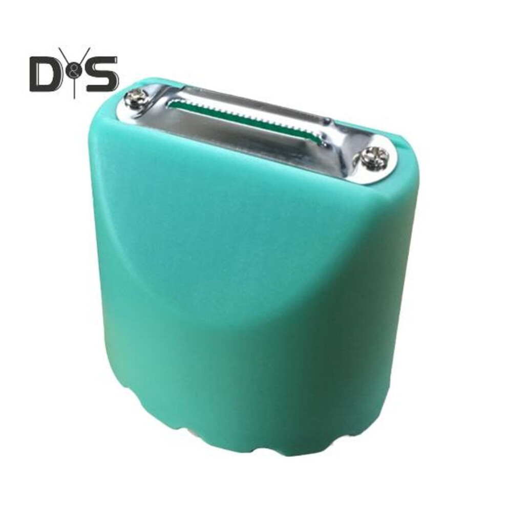 (blue) Stainless Steel Fruit Peeler Bidirectional Cutter Head Flat Serrated Thin Peel Hanging Hole Storage Box PP Material Easy Clean Home Kitchen Gadget