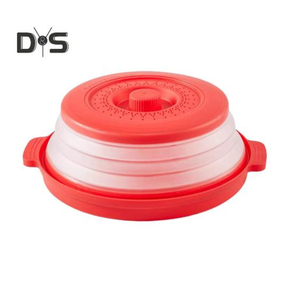 (red) Microwave Splatter Cover Bpa-free Dishwasher-safe Vented Heated Folding Lid Food Plate Guard With Hook Hole For Microwave Oven And Dishwasher
