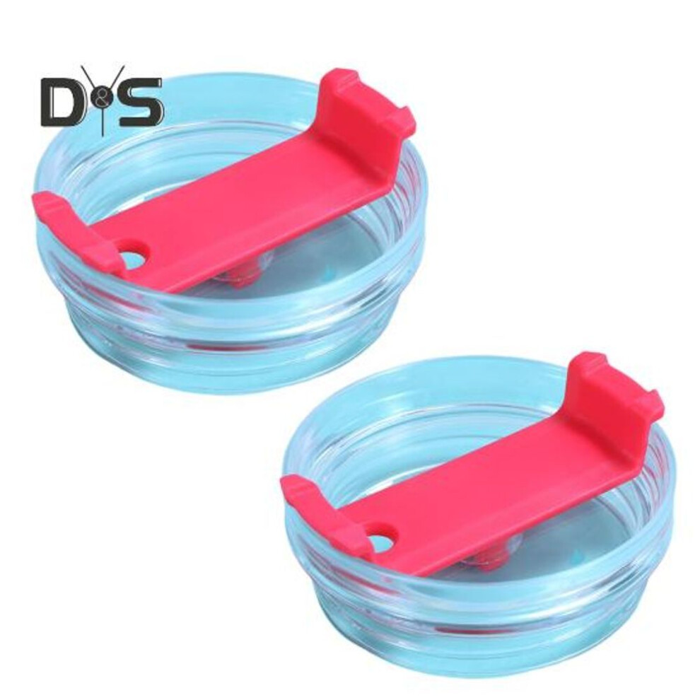 (red) 2 Pcs 40 Oz Tumbler Lid for Cup Dustproof Transparent Car Insulated Cup Lid Spill Proof Splash Resistant Tumbler Covers for Tumbler Cup Coffee Mugs