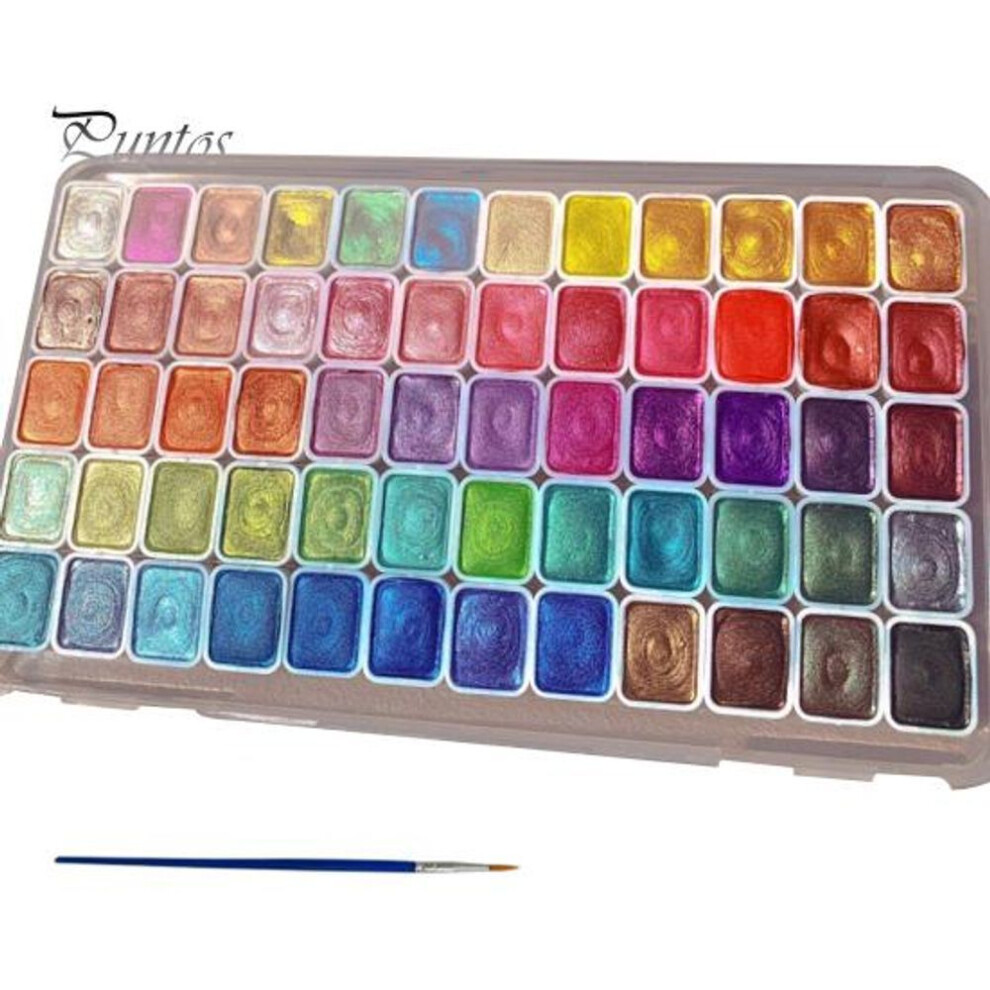 (as the picture, A) Watercolor Paint Set Shimmer Metallic Paints Set Colorful Pearlescent Watercolor Paints For Painting Enthusiasts Professionals Artists