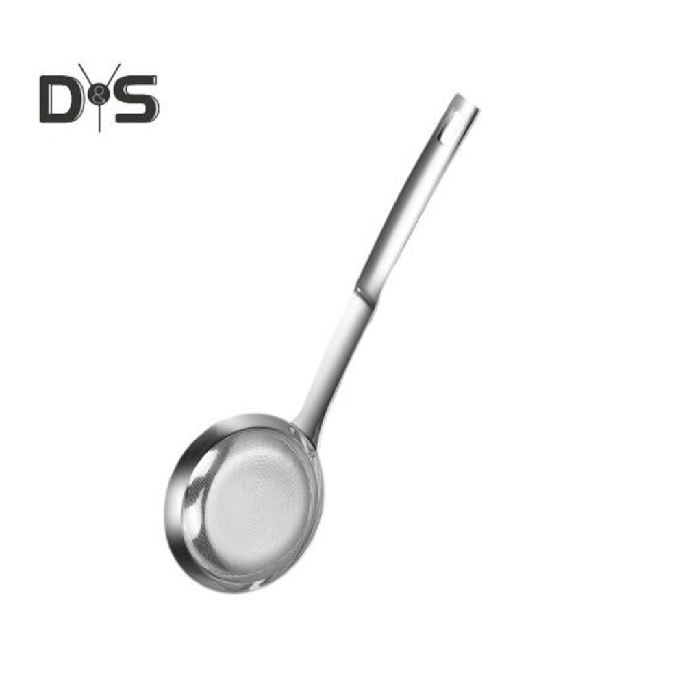 (as the picture, M) Hot Pot Fat Skimmer Spoon Stainless Steel Fine Mesh Strainer Foam Strainer Oil Filter for Separating Floating Foam Fat Long Handle Ladle Colander