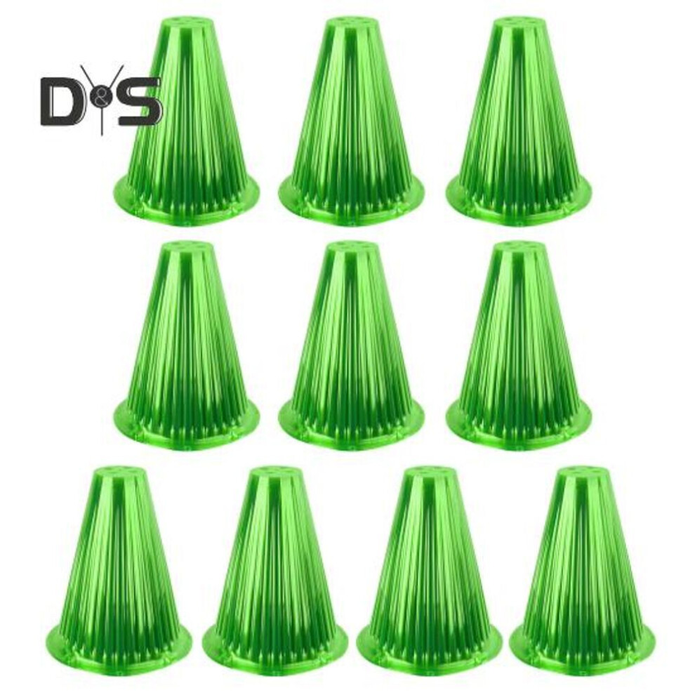 (green, 10pcs) Garden Plants Cloches Transparent Plants Mini Greenhouse Reusable Bell Plant Protector With Rotary Vent Cover For Flowers Vegetables Seedlings