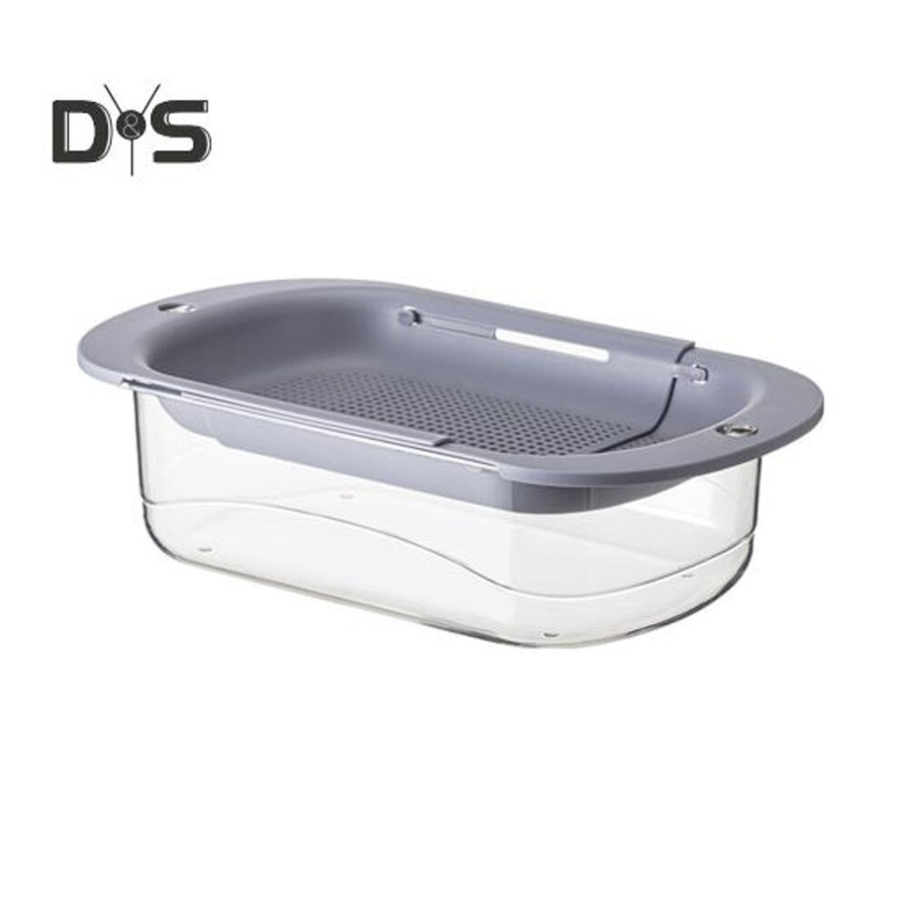 (grey, Dual Layer) Sink Colander Strainer Basket For Vegetables Fruits Pasta Dishes Collapsible Drainer Basket Double Layer Plate Drying Rack Kitchen Organizer