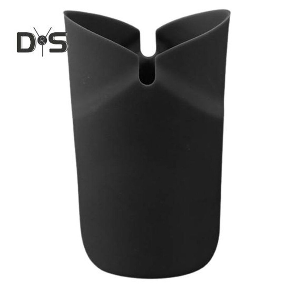 (black) Large Capacity Popcorn Bucket Foldable Silicone Microwave Open Top Popcorn Holder Kitchen Accessories