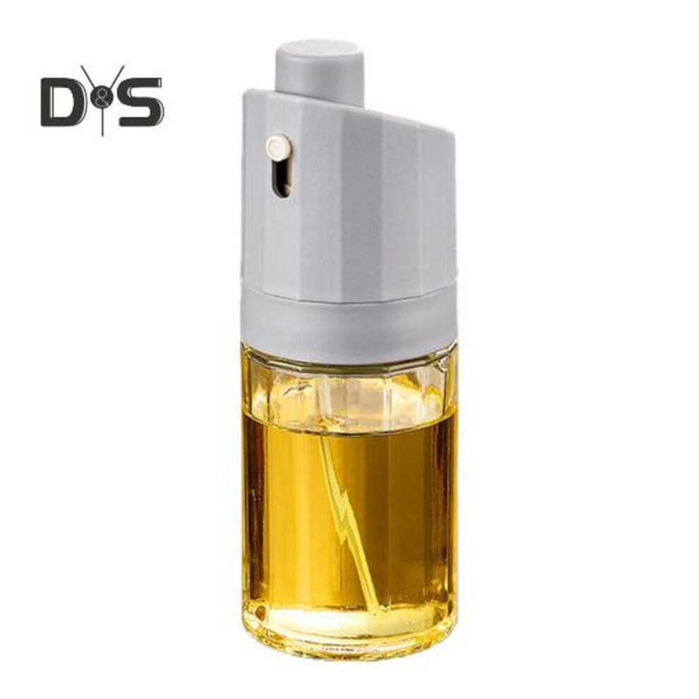 (grey) Olive Oil Sprayer Mister 230ml Glass Bottle Kitchen Gadgets For Air Fryer Wide-angle Spray Food Grade Material Portable Easy Refill Spray Bottle