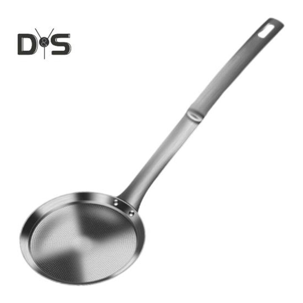 (as the picture, S) Stainless Steel Mesh Strainer Long Handle Fine Mesh Grease Foam Skimming Oil Filter Spoon Metal Sieve Colander Skimmer Kitchen Supplies