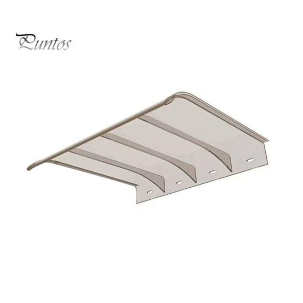 (grey, A) Invisible Front Door Awning Rain Snow Sun Protection Window Canopy Patio Porch Balcony Eave Roofing Overhead Rain Shelter Cover