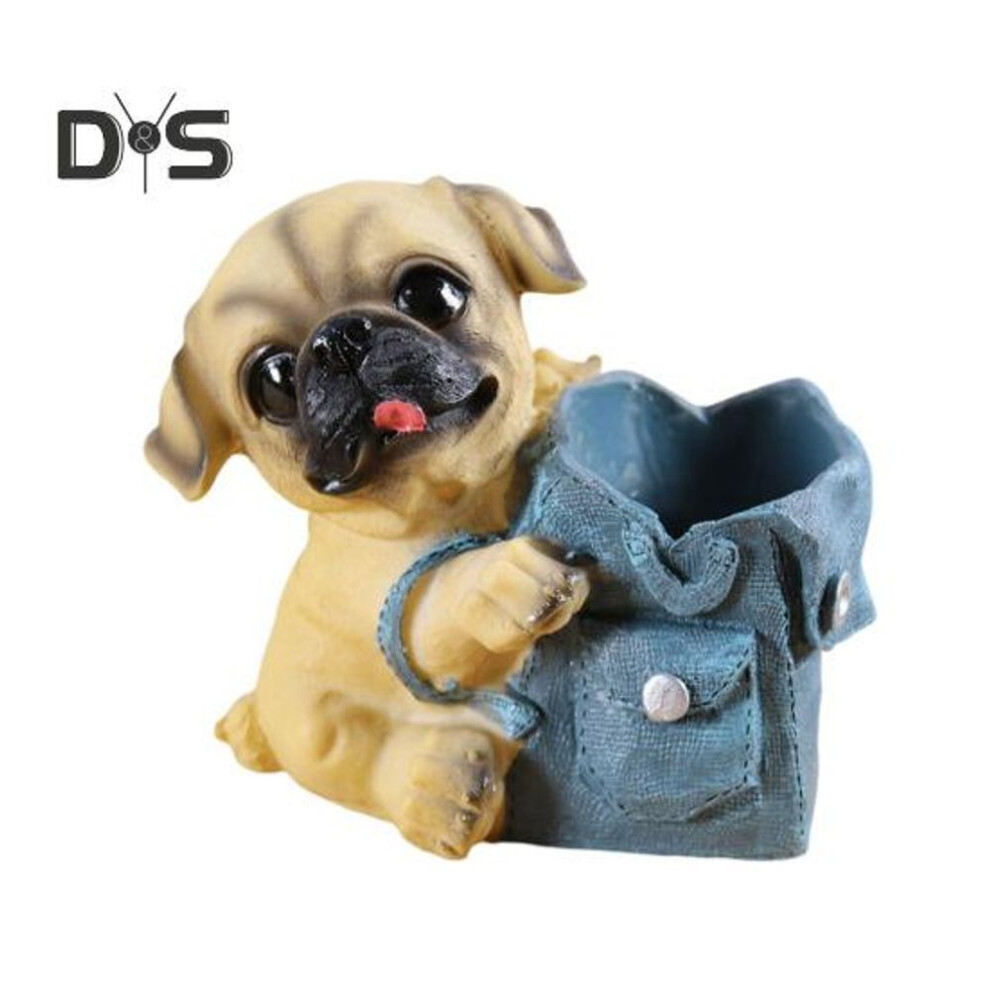 (as the picture, E) Dog Pen Holder Resin Puppy Pen Organizer Dog With Schoolbag Decoration Pencil Cup Gift For Dog Lovers Home Office Desk Decor