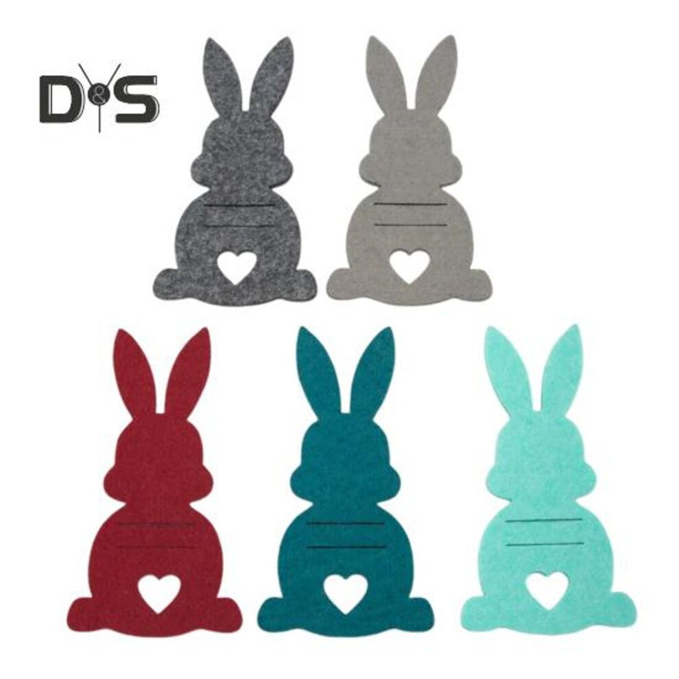 (multicolor) 1Pc/5Pcs Easter Rabbit Money Holder Card Felt Bunny Shape Hanging Cash Holder for Money Gifts Easter Basket Stuffers Tag Card for Holiday Decor