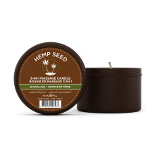 Hanfsamen 3-in-1-Massagekerze mit Guaven-Duft 6 oz. - Kerzenmassagel und Feuchtigkeitscreme in einem Hanfsamen-Kokos-Aprikosen- und Sojal veg