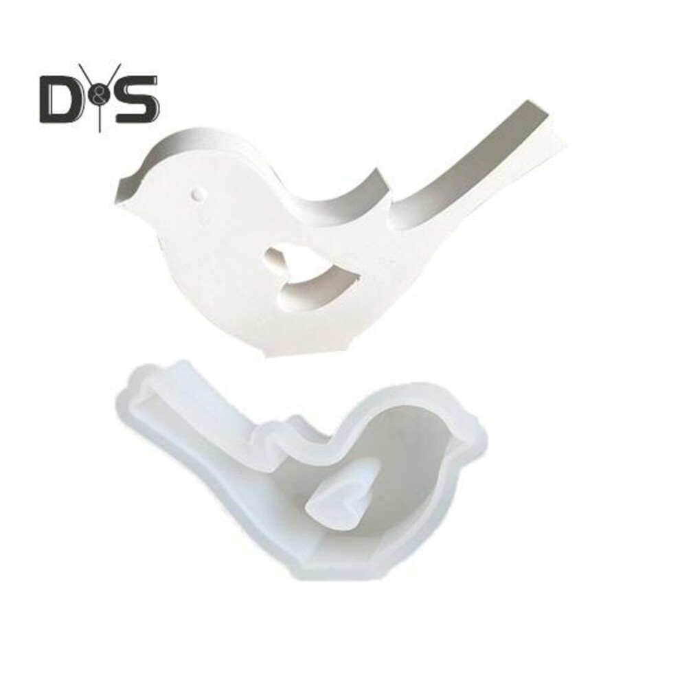 (as the picture, L) Silicone Bird Mold For Casting Washable Bird Plaster Resin Mould Bird Candle Soaps Mold For Crafts Diy Home Decor Gifts