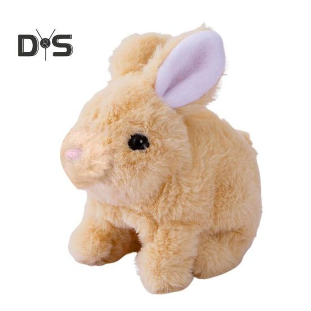 (as the picture, B) 1 Set Kids Electronic Plush Dog Toy With Pet Care Accessories Walking Interactive Puppy Rabbit Cat Plushie Toy Toddlers Boys Girls Educational Animal