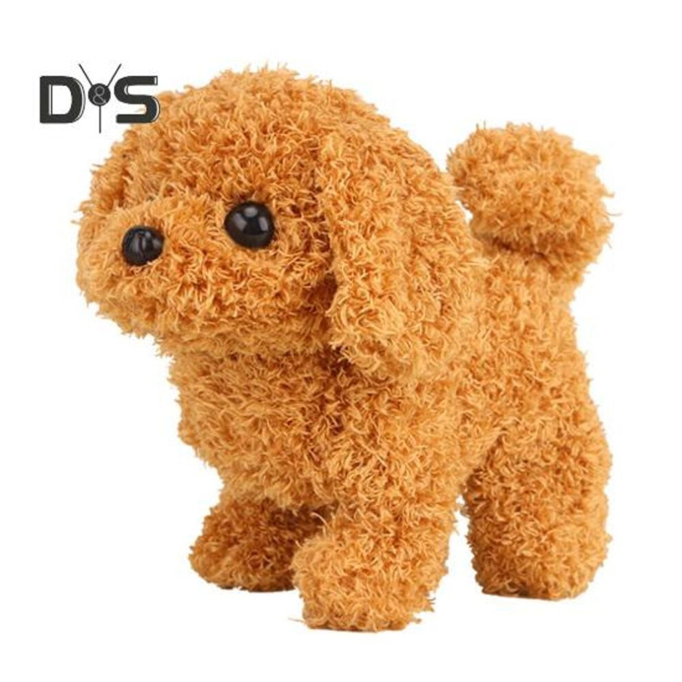 (as the picture, E) 1 Set Kids Electronic Plush Dog Toy With Pet Care Accessories Walking Interactive Puppy Rabbit Cat Plushie Toy Toddlers Boys Girls Educational Animal