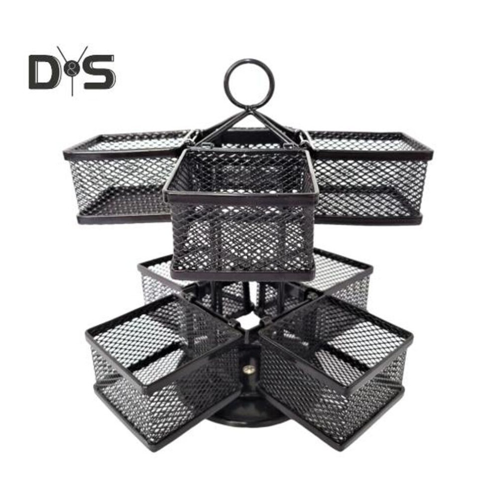 Tea Bag Organizer 2 Tier Metal Tea Bag Storage Holder With 8 Compartments Rotating Tea Bag Caddy For Kitchen Counter Up To 96 Tea Bags Storage Tea
