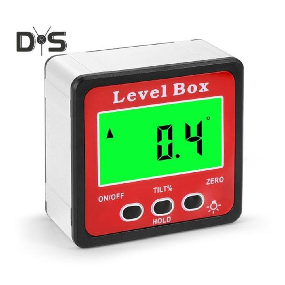 1 Set Digital Inclinometer Backlight Magnetic Adsorption Level Protractor Measuring Tool Household Supply
