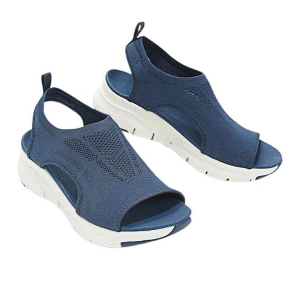 (blue, 40) Plus Size Women's Shoes Summer 2023 Comfort Casual Sport Sandals Women Beach Wedge Sandals Women Platform Sandals Roman Sandals