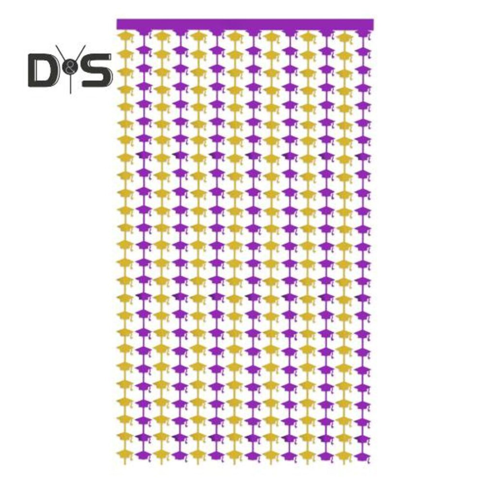 Graduation Cap Rain Curtain 2025 Graduation Season Photo Booth Backdrop Tassel Curtain Congrats Grad Party Decorations