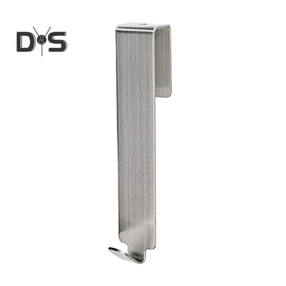 (as the picture, C) Stainless Steel Double Side Hooks No Drill Towel Rack Hook For Glass Wall Bathroom Storage Organizer Backpack Hanger Kitchen Utensil