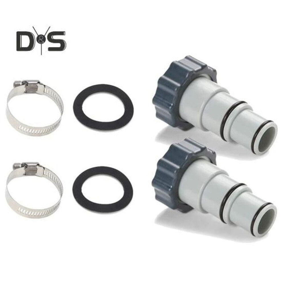 (as the picture, A) 1 Set Replacement Hose Adapter Reusable Pool Hose Connector Durable Threaded Connection Pump Swimming Pool Parts