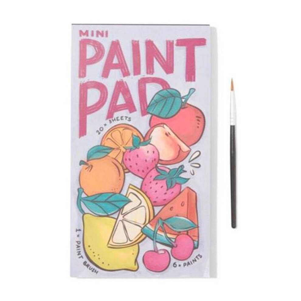 (as the picture, A) Watercolour Paint Pad 7.48x3.15in Minis Paint Pad With 1 Paintbrush Portable Diys Pocket Watercolor Painting Book Travel Paint Set Watercolor