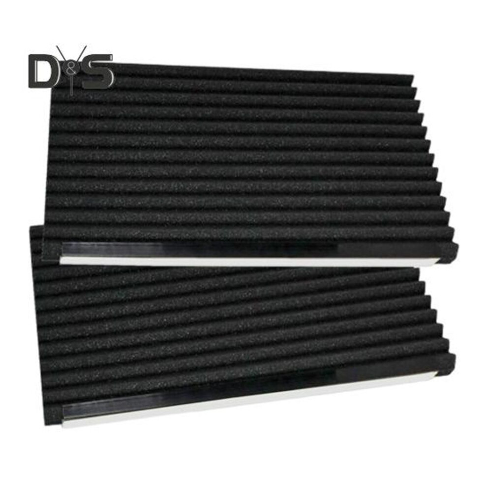 (black) 2pcs Window Air Conditioner Foam Insulating Panels Kit Noise Reduction Simple Installation Window Ac Side Surround Panels With Seal Strip