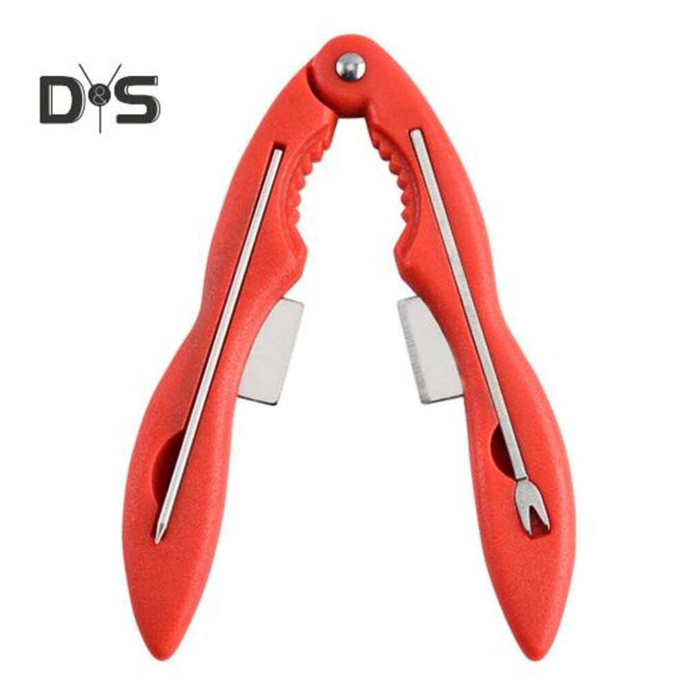 (red) Crab Peeling Tool Efficient Crab Cracker Tool Set Multifunctional Stainless Steel Lobster Cracker For Home Kitchen